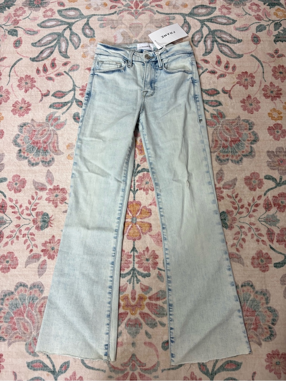 FRAME Le Crop Mini Boot Mini Boot Jeans Blue Waist 24 NWT